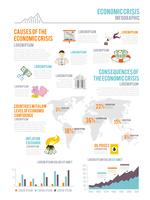 Infographie de crise économique vecteur