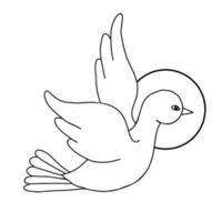 Pigeon. esprit Saint. symbole religieux de la sainte trinité. illustration vectorielle vecteur