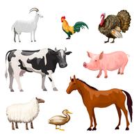 Set animaux de la ferme vecteur