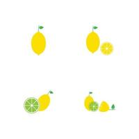 fruits de citron frais, collection d'illustrations vectorielles vecteur