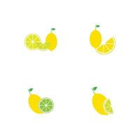 fruits de citron frais, collection d'illustrations vectorielles vecteur