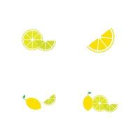 fruits de citron frais, collection d'illustrations vectorielles vecteur