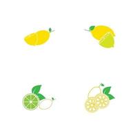 fruits de citron frais, collection d'illustrations vectorielles vecteur