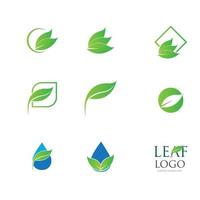 logos d'icône de vecteur d'élément nature écologie feuille verte