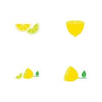 fruits de citron frais, collection d'illustrations vectorielles vecteur