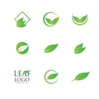 logos d'icône de vecteur d'élément nature écologie feuille verte