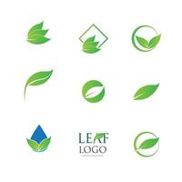 logos d'icône de vecteur d'élément nature écologie feuille verte