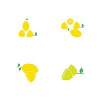 fruits de citron frais, collection d'illustrations vectorielles vecteur