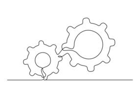 réglage icône continu Célibataire ligne dessin pro illustration vecteur