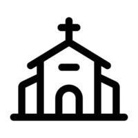 Facile église icône. le icône pouvez être utilisé pour sites Internet, impression modèles, présentation modèles, illustrations, etc vecteur