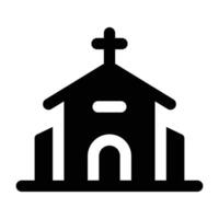 Facile église solide icône. le icône pouvez être utilisé pour sites Internet, impression modèles, présentation modèles, illustrations, etc vecteur