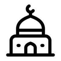 Facile mosquée icône. le icône pouvez être utilisé pour sites Internet, impression modèles, présentation modèles, illustrations, etc vecteur