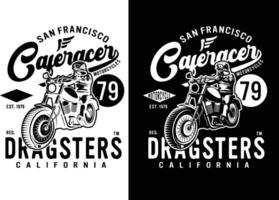 conception de t-shirt de moto vecteur