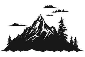 Montagne forme isolé sur blanc Contexte illustration vecteur