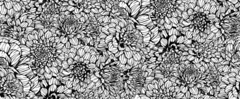 sans couture modèle dahlia mandarine rêver fleurs floral illustration vecteur