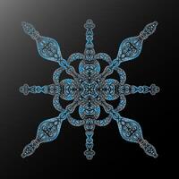 3d mandala kaléidoscope ethnique motifs pente métallique stylisé flocon de neige élément vecteur