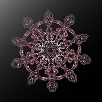 3d mandala kaléidoscope ethnique motifs pente métallique stylisé flocon de neige élément vecteur