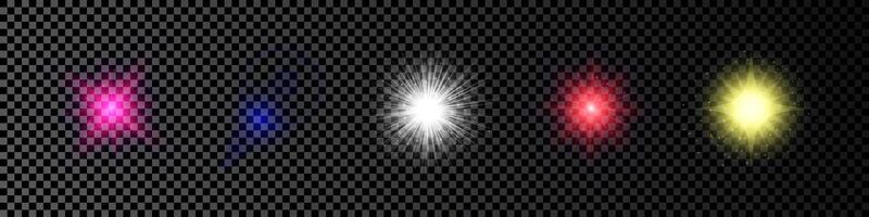 lumière effet de lentille éclater vecteur