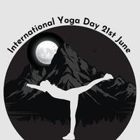journée internationale du yoga vecteur