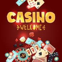 Affiche de jeu de casino vecteur