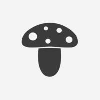 champignon icône. ingrédient, BIO, nourriture, légume symbole vecteur