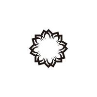 fleur, décoration, figure géométrique symbole Facile logo vecteur