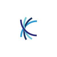 lettre k plis géométrique symbole Facile logo vecteur