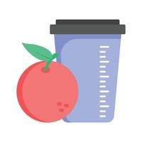 avoir une Regardez à cette soigneusement conçu icône de en bonne santé mode de vie, verre avec Pomme vecteur