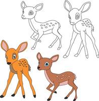 cerf clipart. sauvage animaux clipart collection pour les amoureux de jungles et faune. cette ensemble volonté être une parfait une addition à votre safari et sur le thème du zoo projets. vecteur