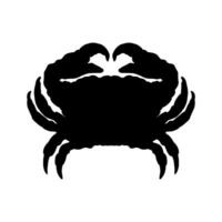 image de Crabe silhouette. Crabe ou crustacé plat icône pour nourriture applications et sites Internet. Fruit de mer magasin logo l'image de marque modèle pour artisanat nourriture emballage ou restaurant conception. vecteur