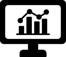 statistiques glyphe icône conception vecteur