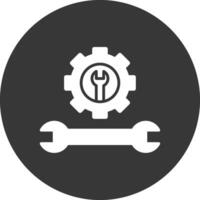 icône inversée de glyphe d'outils vecteur