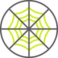icône de deux couleurs de ligne de toile d'araignée vecteur