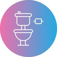 toilette ligne pente cercle icône vecteur