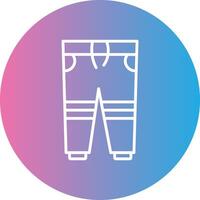 pantalon ligne pente cercle icône vecteur