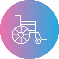 fauteuil roulant ligne pente cercle icône vecteur