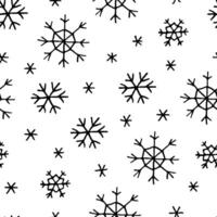 Noël sans couture modèle avec griffonnage flocons de neige sur blanc Contexte. eps10 vecteur