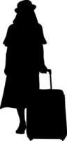 silhouette de la personne voyageur vecteur