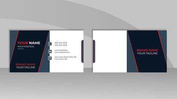 moderne double dégrossi affaires carte conception pour affaires et personnel utiliser. Créatif et nettoyer visite carte ou présentation carte modèle. carte conception vecteur