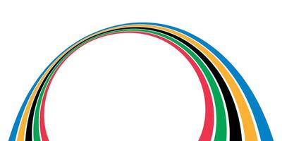 olympique Jeux arc en ciel isolé sur une blanc Contexte. illustration. vecteur