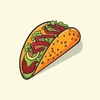 taco nourriture illustration vecteur