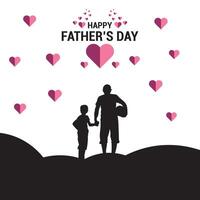content du père journée salutation carte les pères journée social médias Publier célébrer vecteur