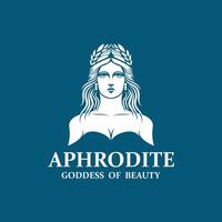 ancien grec déesse de l'amour et beauté Aphrodite logo icône illustration conception vecteur