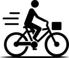Facile logo clipart, abstrait silhouette cycliste vague style illustration de bicyclette cyclisme vélo des sports course icône vecteur