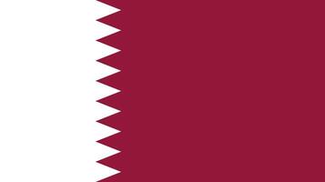 nationale drapeau de Qatar. Qatar drapeau. vecteur
