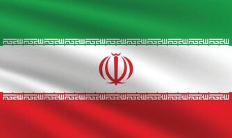 nationale drapeau de l'Iran. J'ai couru drapeau. agitant J'ai couru drapeau. vecteur