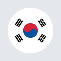 nationale drapeau de Sud Corée. Sud Corée drapeau. Sud Corée rond drapeau. vecteur