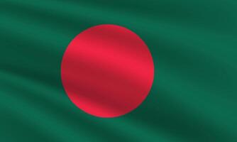 nationale drapeau de Bangladesh. bangladesh drapeau. agitant bangladesh drapeau. vecteur