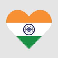 nationale drapeau de Inde. Inde drapeau. Inde cœur drapeau. vecteur