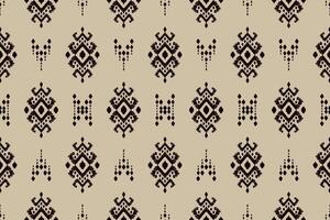 ikat tribal Indien sans couture modèle. ethnique aztèque en tissu tapis mandala ornement originaire de boho chevron textile.géométrique africain américain Oriental traditionnel illustrations. broderie style vecteur